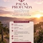 Cartel del taller Pausa Profunda en Medellín — Taller de meditación consciente de un día, dirigido por el Maestro Zheng Gong